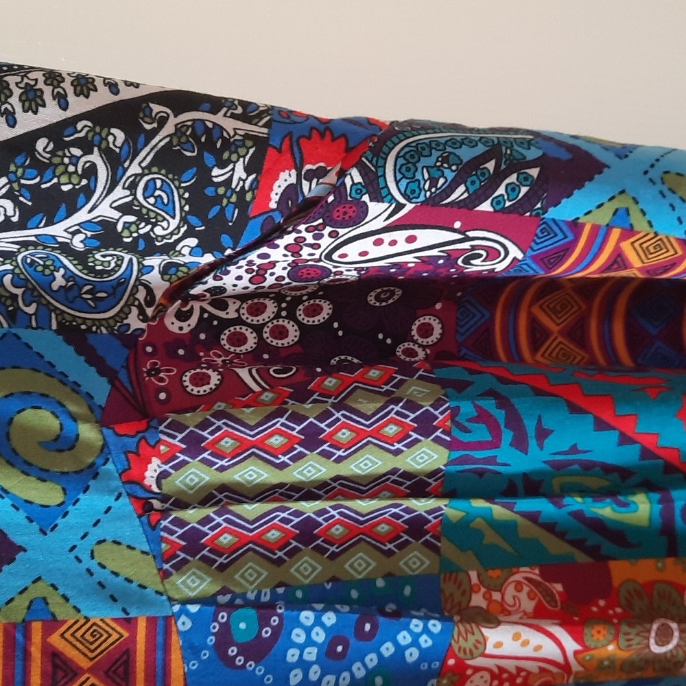 Colorful Patchwork Patterned Jumpsuit - image 3